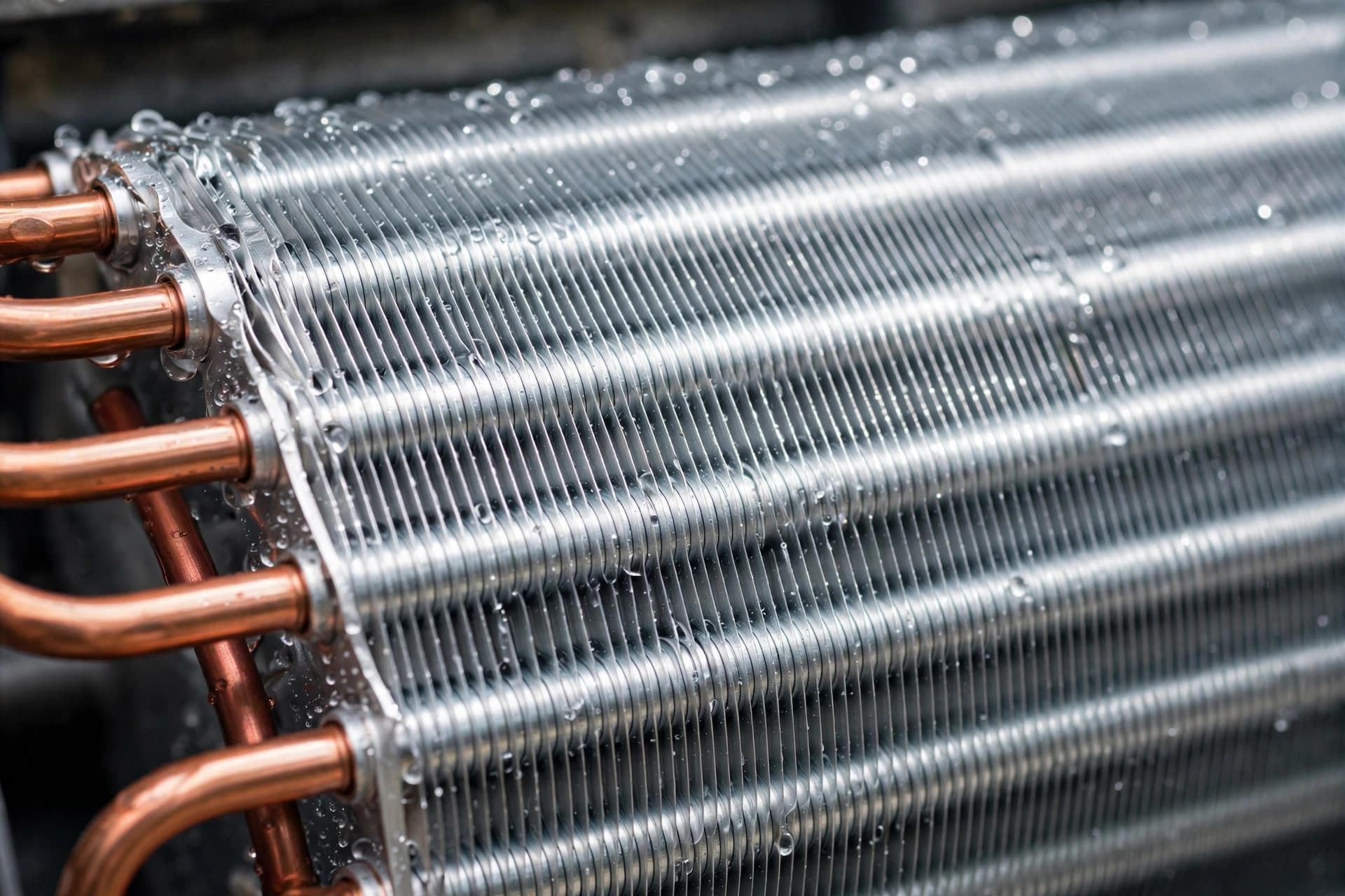 Sparkling clean air conditioner evaporator coils with shiny fins